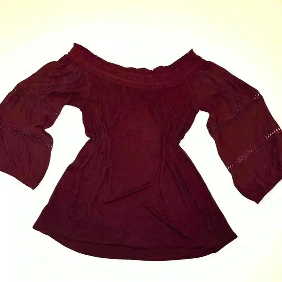 Loft Womens Off Shoulder Long Sleeves Top Size Medium - Picture 3 of 6